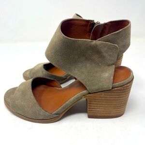 Lucky Brand Tan Leather/Suede Heeled Sandals Size 6.5 – New Without Tags